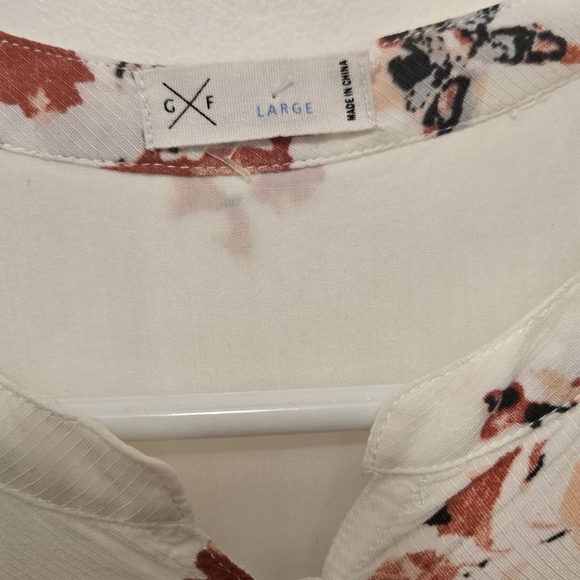 Gentle Fawn Gardenia Print Midi Dress Size Large White With Red,Pink & Green - Picture 6 of 10